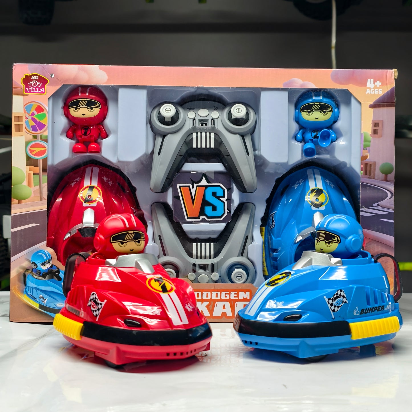 GO Dodgem Kart – Dual Battle Bumper Car Toy Set (Ages 4+) | Fun VS Racing Game for Kids