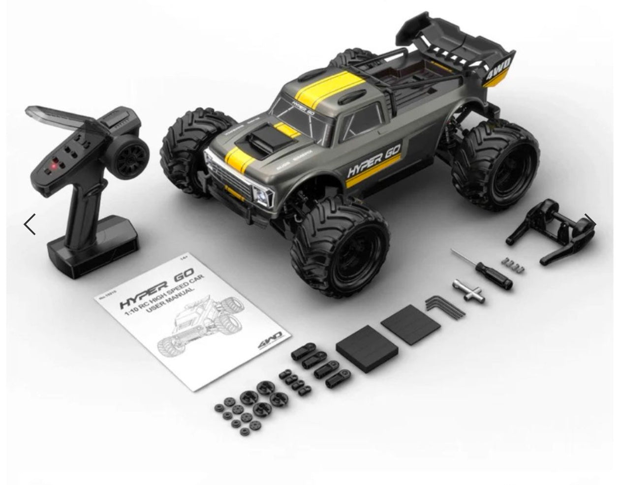 MJX Hyper Go 10210 1/10 Brushless RC Truck Grey – 80KM/H (India) Dc model