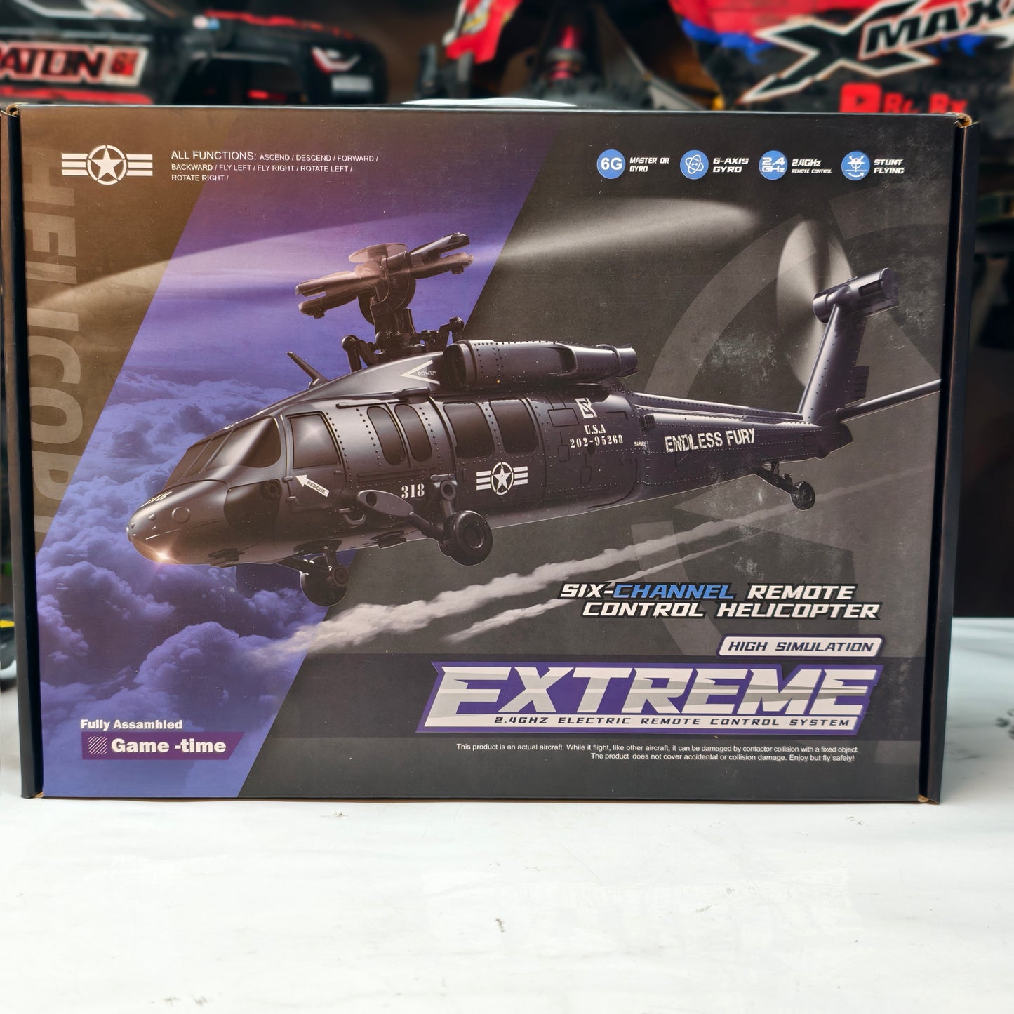6-Channel Extreme 2.4GHz RC Helicopter with 6-Axis Gyro – Military Scale Design